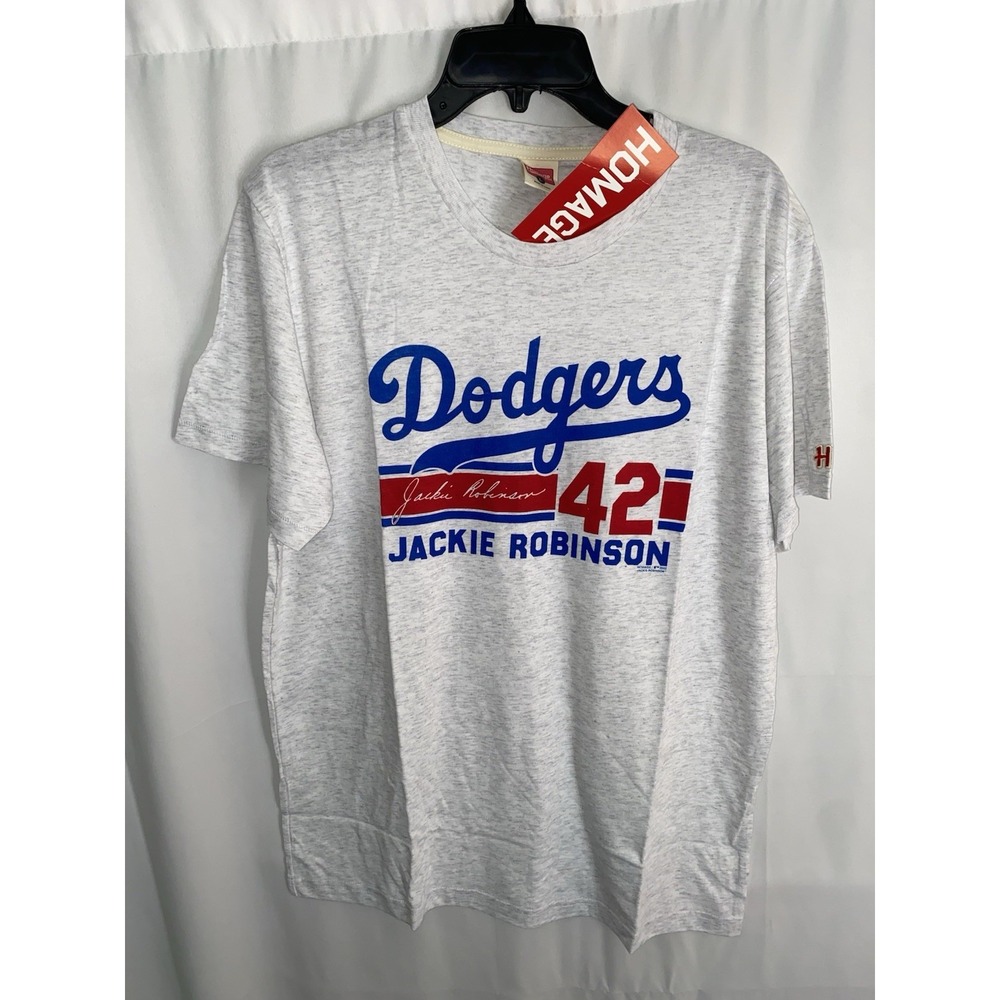 NWT Homage Jackie Robinson 42 Dodgers‎ T Shirt Large